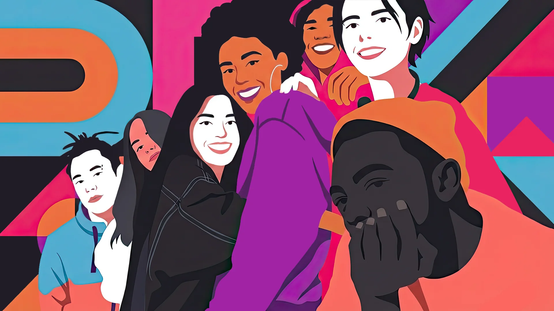 Diverse group of young people representing Gen Z and Gen Alpha audiences